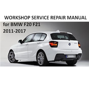 Könnte beinhalten: Ein weißer BMW F20 F21, hergestellt zwischen 2011 und 2017. Das Auto ist von hinten zu sehen, mit dem Nummernschild.