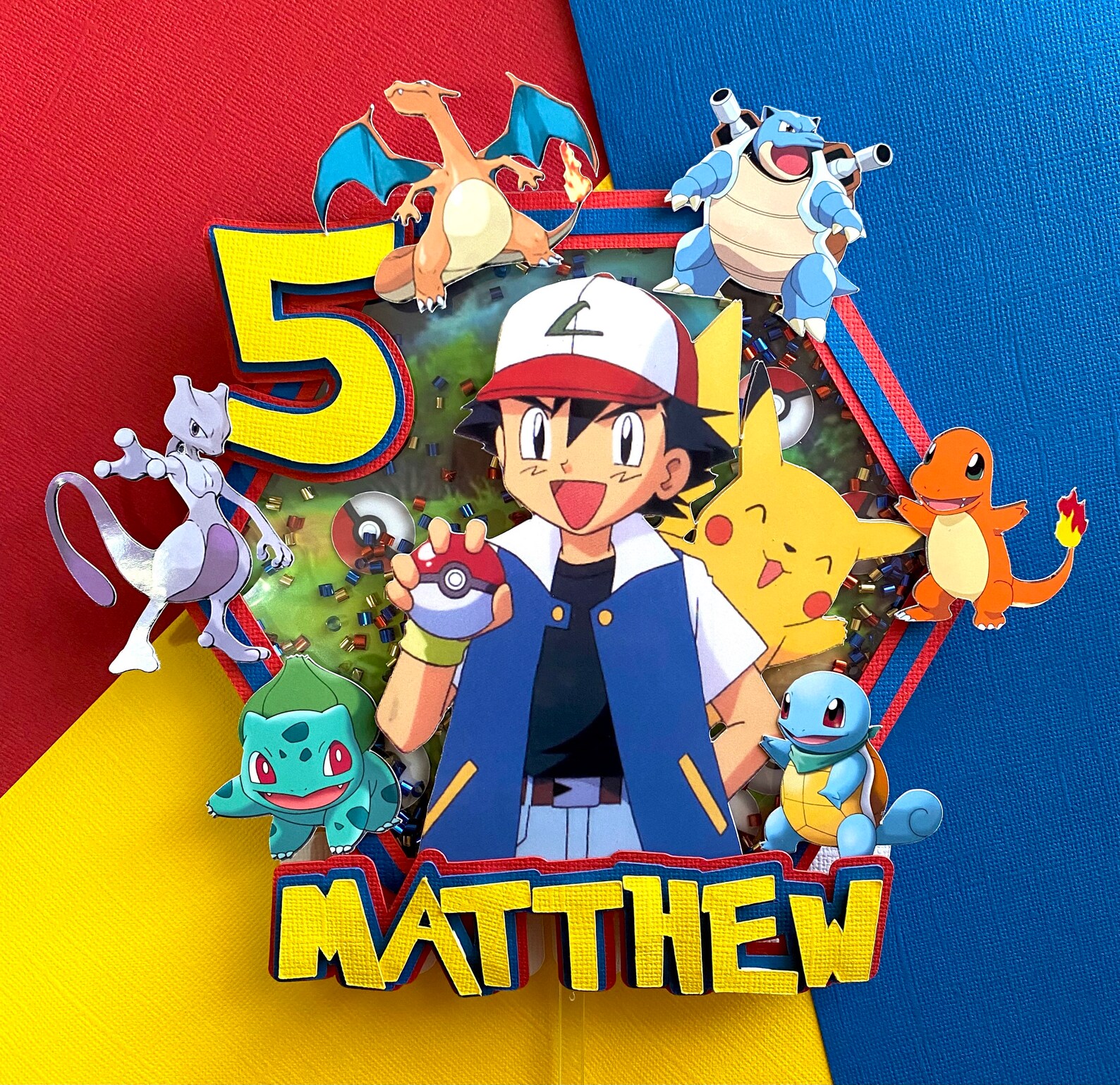 Pokemon Cake Topper Pokemon Inspired 3D Pokemon Cake Topper Light up