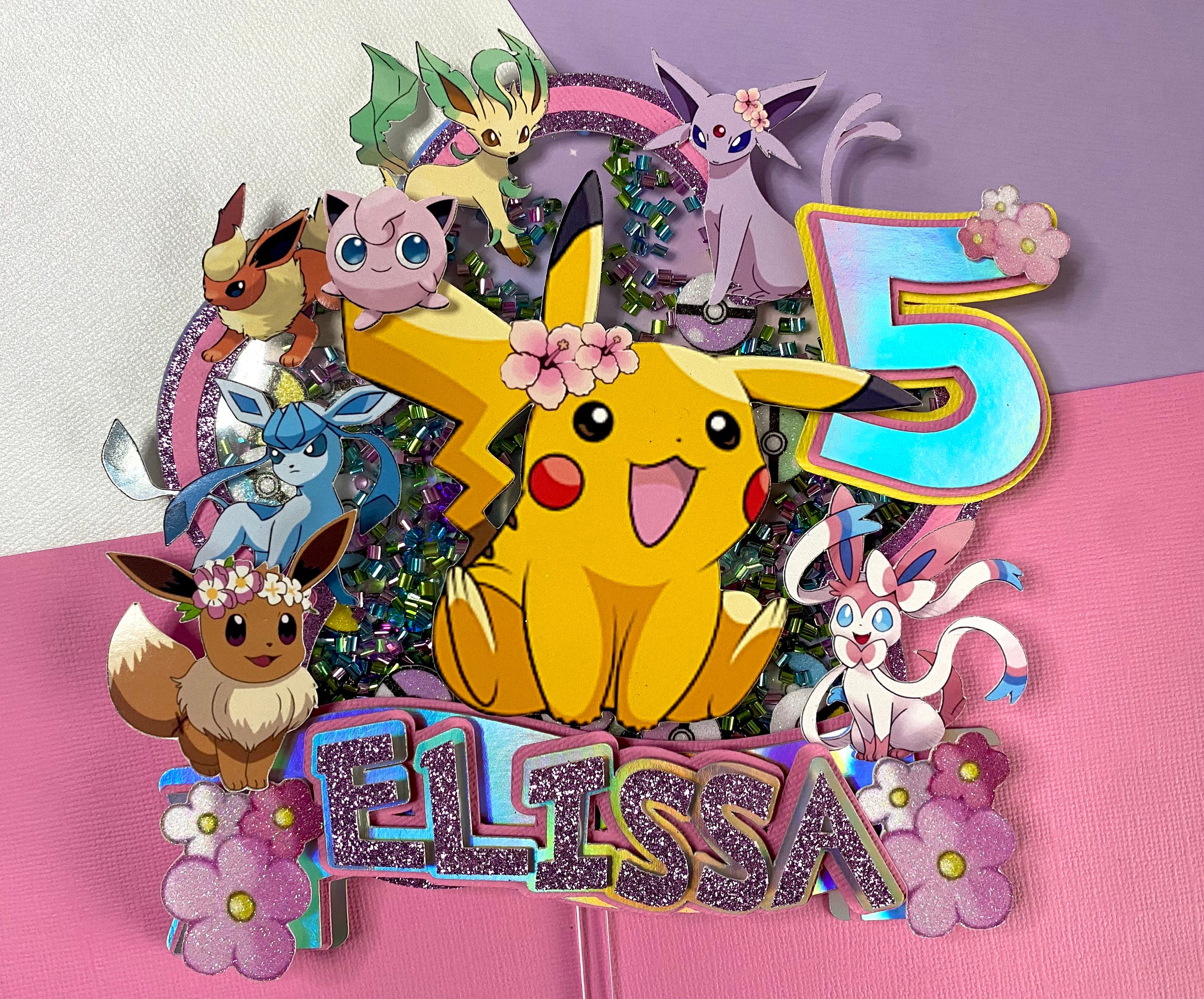 Pokemon Shaker Cake Topper Eevee Cake Topper Pikachu and Etsy Australia