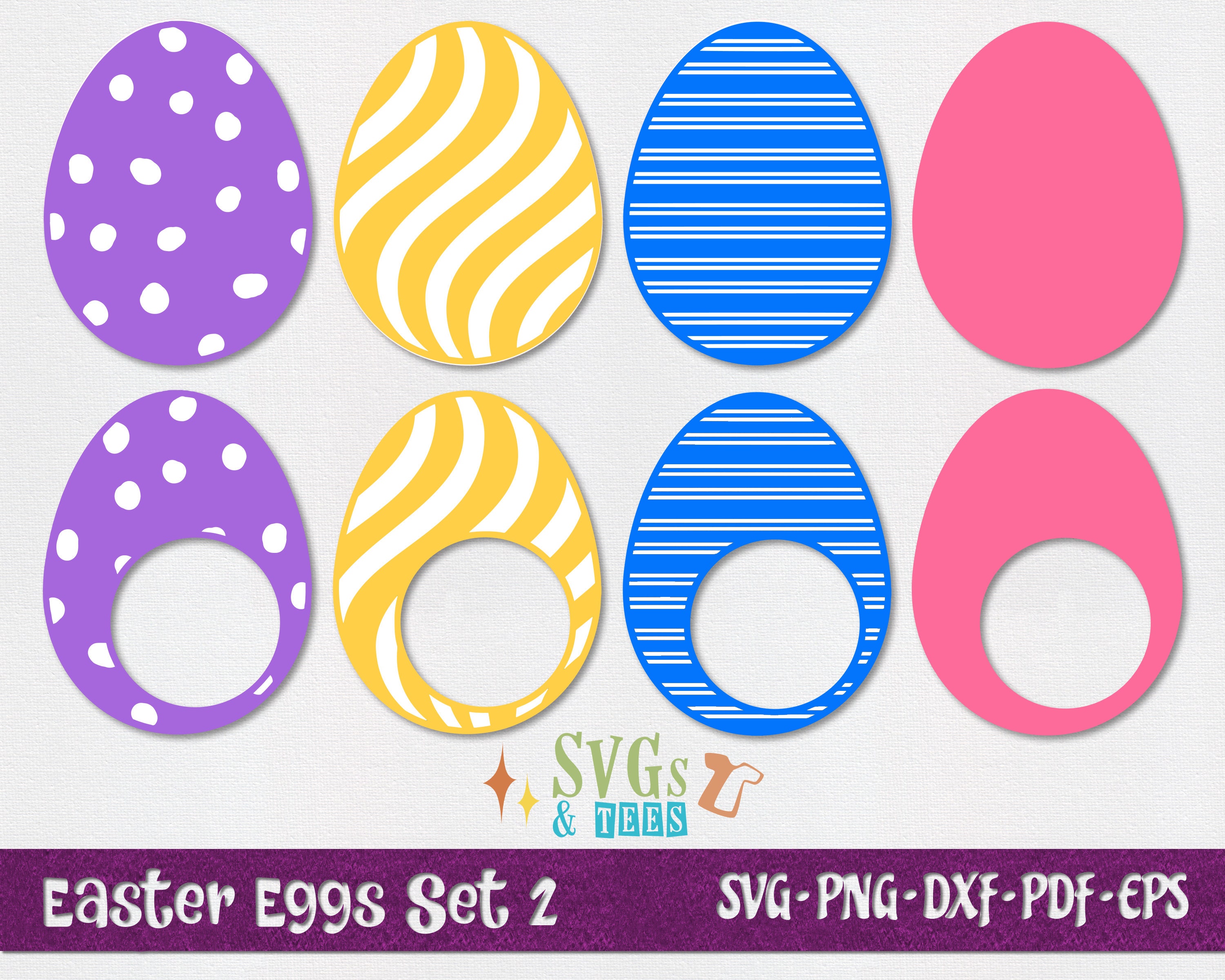 Easter SVG Bundle - Easter Egg PNG, Cut Files for Cricut, Silhouette ...