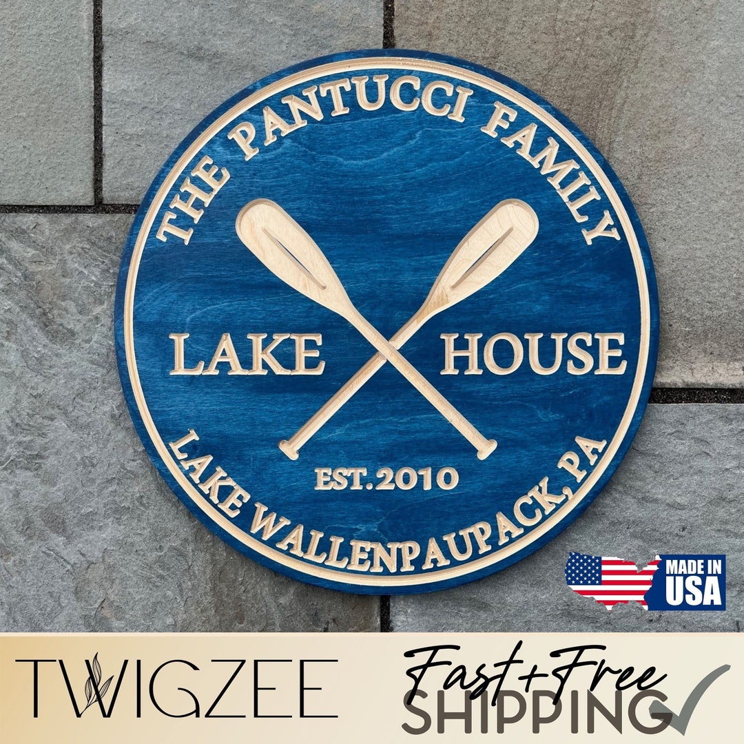 Lake House Sign Lake Gifts Family Lake House Custom Wood Sign Lakehouse