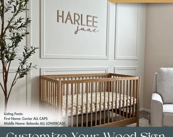 Custom Wood Baby Name Sign | Letter Wall Art | Kids Room Art | Wall Art for Nursery | Baby Name Sign | Kids Room Decor | Wooden Sign | USA