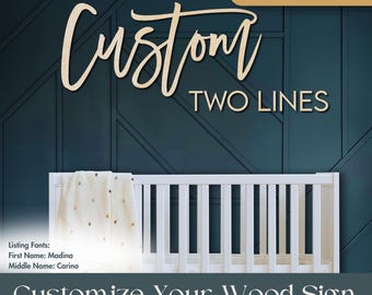 Custom Wood Baby Name Sign | Letter Wall Art | Kids Room Art | Wall Art for Nursery | Baby Name Sign | Kids Room Decor | Wooden Sign | USA