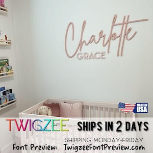 Custom Wood Baby Name Sign | Letter Wall Art | Kids Room Art | Wall Art for Nursery | Baby Name Sign | Kids Room Decor | Wooden Sign | USA