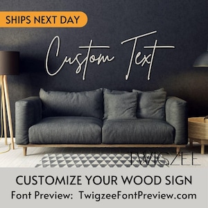 Custom Wood Text I Add Your Text I  Say What You Want I Wood Name Sign, I Wedding Backdrop, I Nursery Sign I Baby Shower Gift I Made In USA