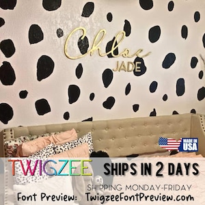 Custom Wood Baby Name Sign | Letter Wall Art | Kids Room Art | Wall Art for Nursery | Baby Name Sign | Kids Room Decor | Wooden Sign | USA