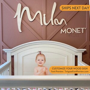 Custom Wood Baby Name Sign | Letter Wall Art | Kids Room Art | Wall Art for Nursery | Baby Name Sign | Kids Room Decor | Wooden Sign | USA
