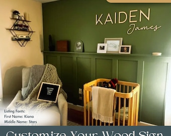 Custom Wood Baby Name Sign | Letter Wall Art | Kids Room Art | Wall Art for Nursery | Baby Name Sign | Kids Room Decor | Wooden Sign | USA