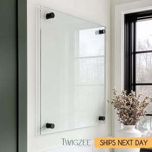 Acrylic Wall Board: Floating Clear Sign - Home and Office Use