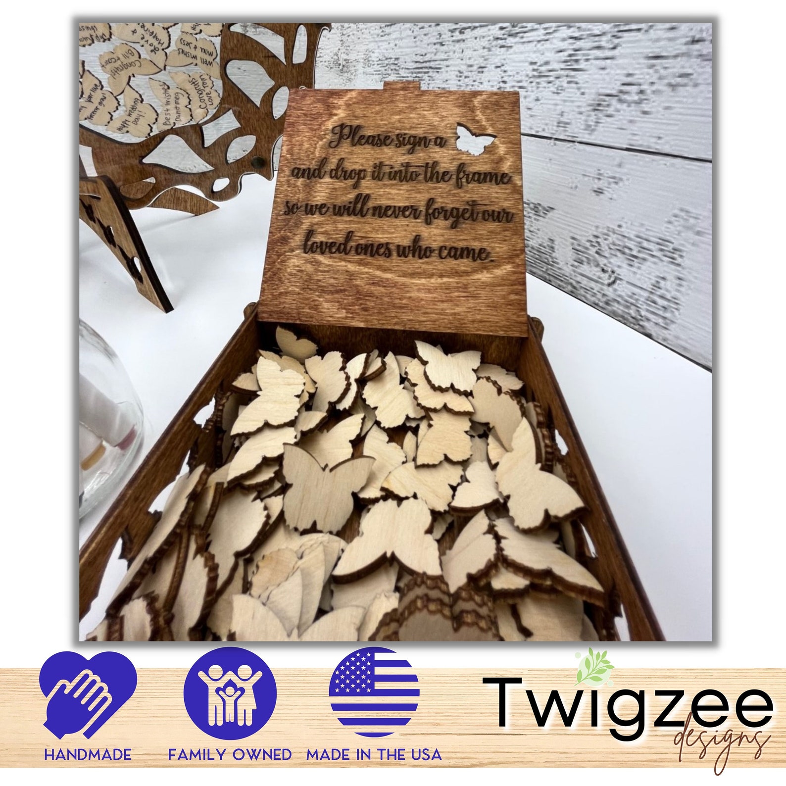 Custom Wedding Guest Book Butterfly Guest Book Wedding Guest Etsy