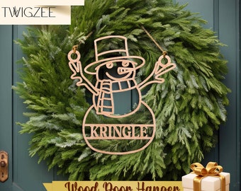 Front Door Sign | Front Door Decor | Holiday Door Hanger | Winter Sign | Monogram Door Hanger | Family Name Sign | Personalized Sign