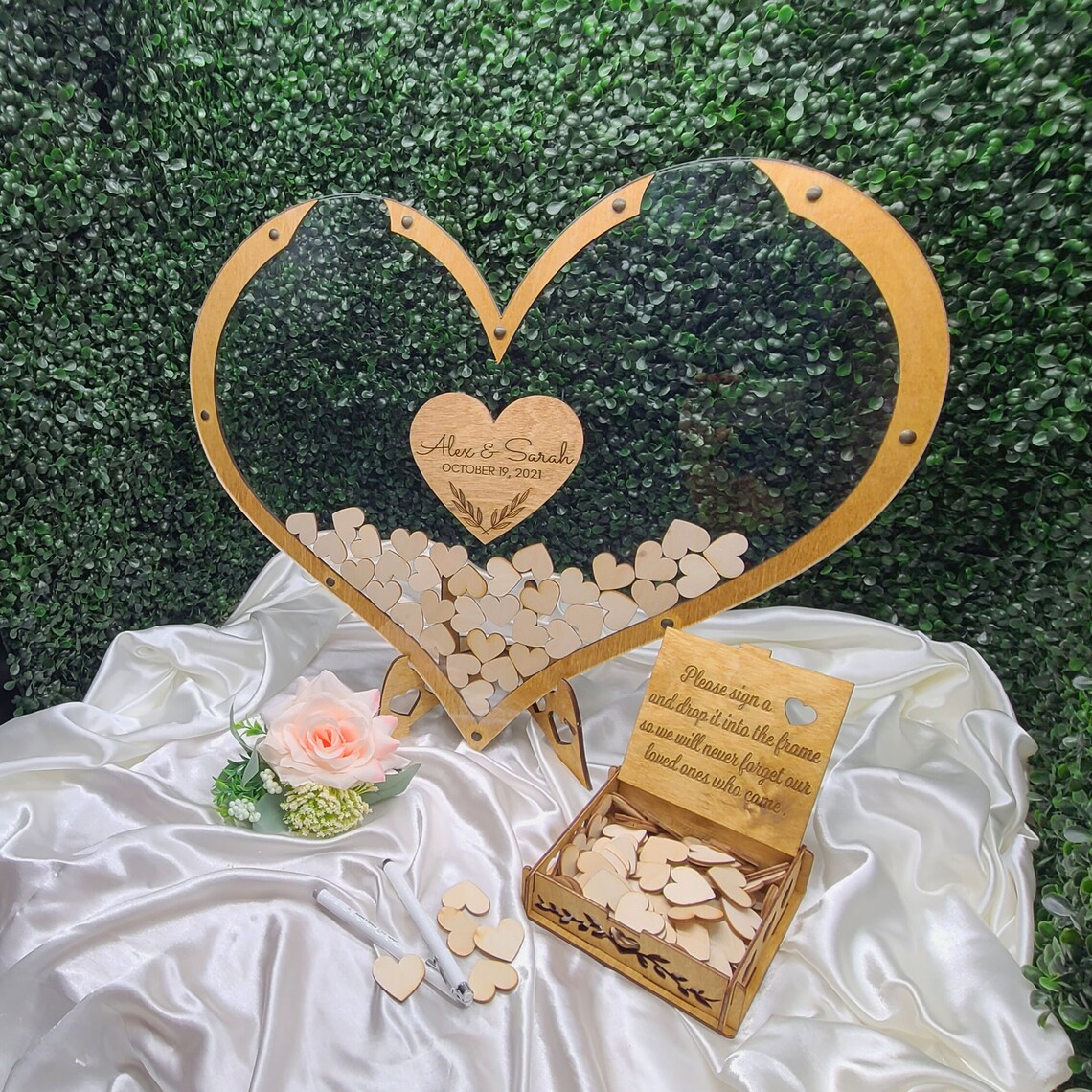 Custom Wedding Guest Book Heart Guest Book Wedding Guest image 1