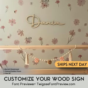 Custom Wood Baby Name Sign | Letter Wall Art | Kids Room Art | Wall Art for Nursery | Baby Name Sign | Kids Room Decor | Wooden Sign | USA