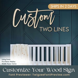 Custom Wood Baby Name Sign | Letter Wall Art | Kids Room Art | Wall Art for Nursery | Baby Name Sign | Kids Room Decor | Wooden Sign | USA 画像 1