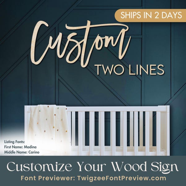 Custom Wood Baby Name Sign | Letter Wall Art | Kids Room Art | Wall Art for Nursery | Baby Name Sign | Kids Room Decor | Wooden Sign | USA
