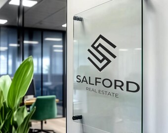 Custom Acrylic Business Logo Sign - Modern Floating Office Wall Sign - Personalized Sign for Storefronts, Studios, & Salons  - Made in USA