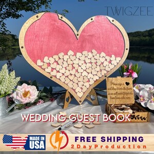 Custom Wedding Guest Book,  Heart Guest Book,  Wedding Guest Book Alternative, Rustic Wedding, Graduation Guest Book, Sweet 16 Guest Book