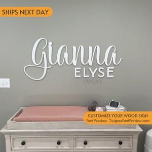 Custom Wood Baby Name Sign | Letter Wall Art | Kids Room Art | Wall Art for Nursery | Baby Name Sign | Kids Room Decor | Wooden Sign | USA