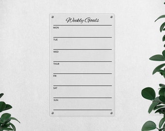 Custom Acrylic Wall To-Do List - Clear Dry-Erase Planner, Personalized Home Office Organizer, Minimalist Design, Gift for Professionals