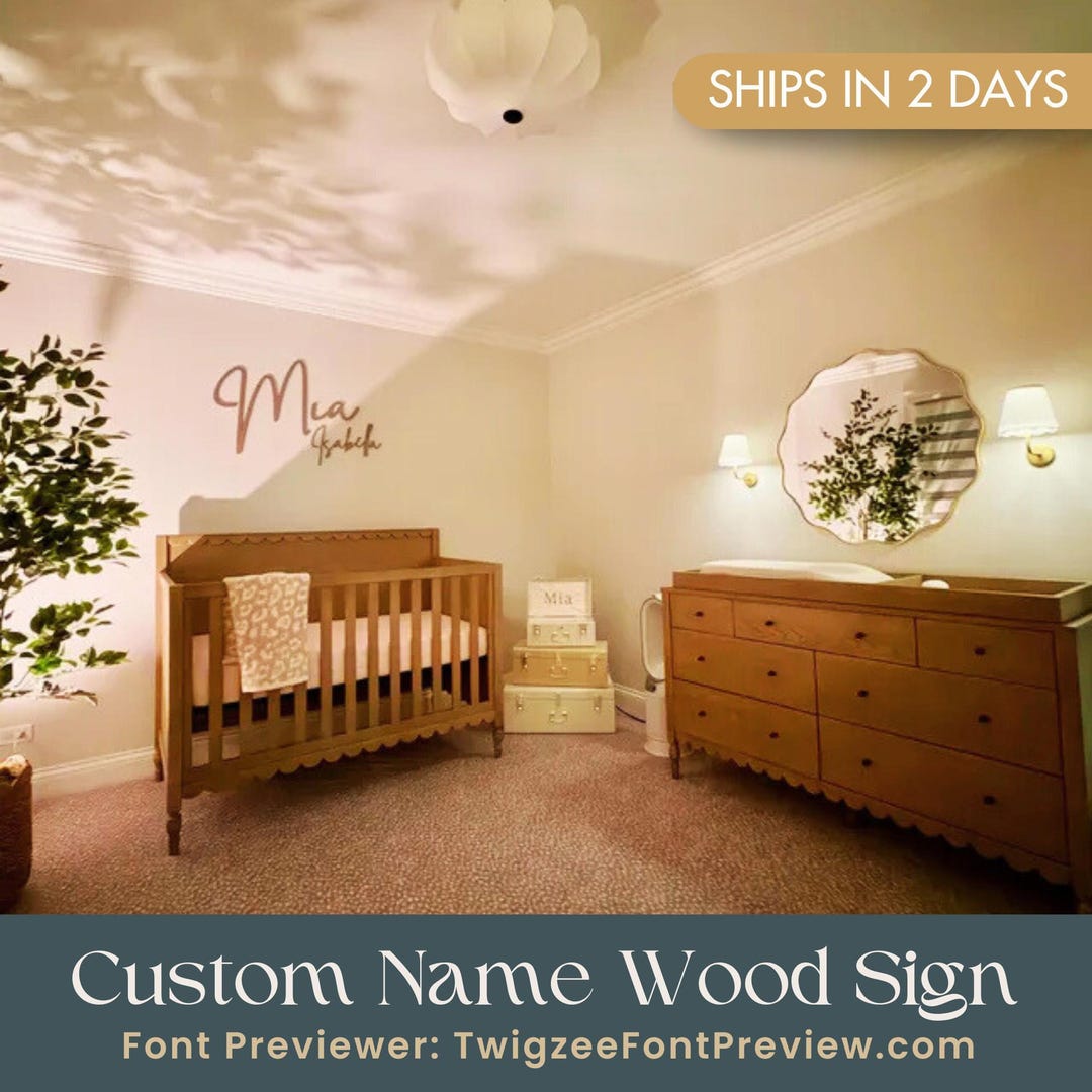 Custom Wood Baby Name Sign | Letter Wall Art | Kids Room Art | Wall Art ...