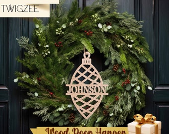 Front Door Sign | Front Door Decor | Holiday Door Hanger | Winter Sign | Monogram Door Hanger | Family Name Sign | Personalized Sign