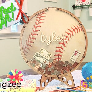 Personalized Piggy Bank, Sports Themed Piggy Bank, Baseball Gift, Boys Christmas Gift, Girls Christmas Gift, Piggy Bank For Kids