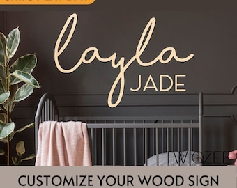 Custom Wood Baby Name Sign | Letter Wall Art | Kids Room Art | Wall Art for Nursery | Baby Name Sign | Kids Room Decor | Wooden Sign | USA