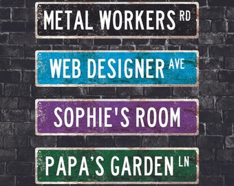 Custom Road Signs I Personalized Road Sign I Custom Metal Street Sign I Design Your Own Street Sign I Custom Street Sign I Made in USA