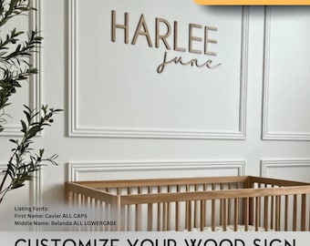 Custom Wood Baby Name Sign | Letter Wall Art | Kids Room Art | Wall Art for Nursery | Baby Name Sign | Kids Room Decor | Wooden Sign | USA