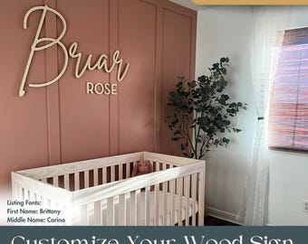 Custom Wood Baby Name Sign | Letter Wall Art | Kids Room Art | Wall Art for Nursery | Baby Name Sign | Kids Room Decor | Wooden Sign | USA