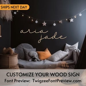 Custom Wood Baby Name Sign | Letter Wall Art | Kids Room Art | Wall Art for Nursery | Baby Name Sign | Kids Room Decor | Wooden Sign | USA
