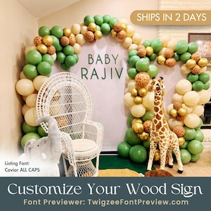 Custom Wood Text I Add Your Text I Say What You Want I Wood Name Sign I Wedding Backdrop I Nursery Sign I Baby Shower Gift I Made In USA