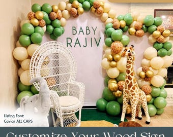 Custom Wood Text I Add Your Text I Say What You Want I Wood Name Sign I Wedding Backdrop I Nursery Sign I Baby Shower Gift I Made In USA