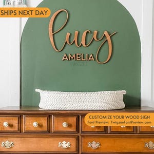 Custom Wood Baby Name Sign | Letter Wall Art | Kids Room Art | Wall Art for Nursery | Baby Name Sign | Kids Room Decor | Wooden Sign | USA