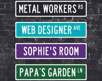 Custom Road Signs I Personalized Road Sign I Custom Metal Street Sign I Design Your Own Street Sign I Custom Street Sign I Made in USA