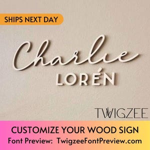 Custom Wood Baby Name Sign | Letter Wall Art | Kids Room Art | Wall Art for Nursery | Baby Name Sign | Kids Room Decor | Wooden Sign | USA