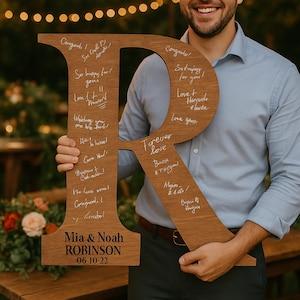 Custom Wedding Guest Book | Wooden Letter Guestbook  | Unique Wedding Decor  | Personalized Keepsake | Wedding Sign-In Idea