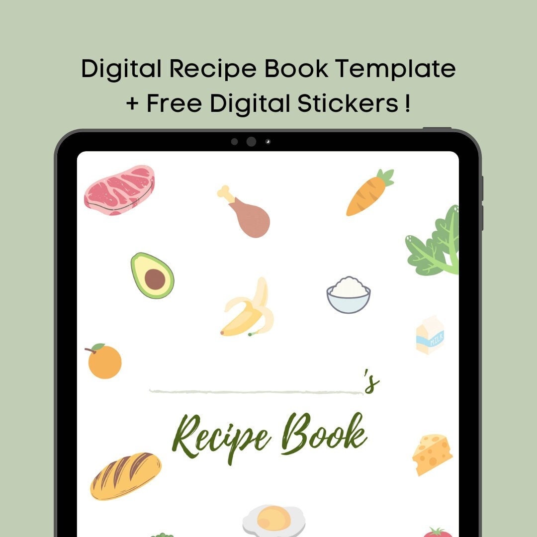 Printable Digital Recipe Book Template For Goodnotes Etsy