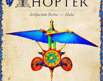 MTG Bestiary: Blue Thopter token (Da Vinci variant)
