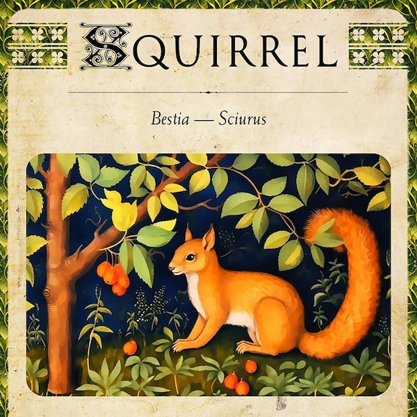 MTG Bestiary: Squirrel token (fruit tree variant)