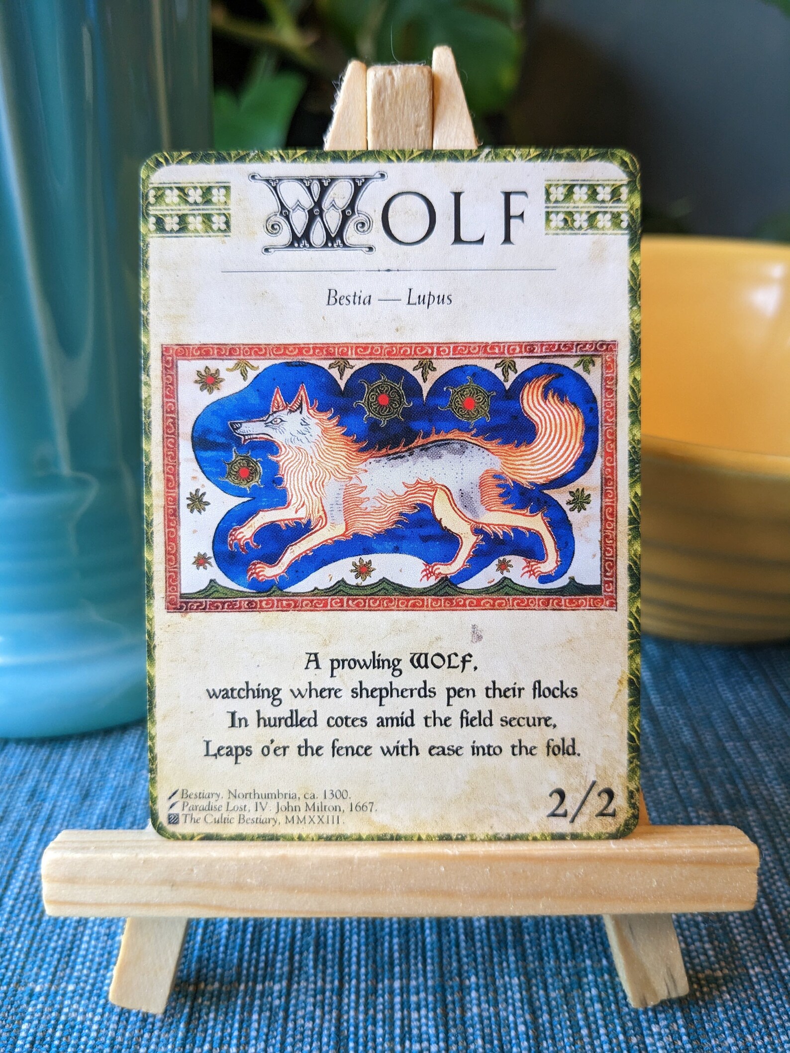 MTG Bestiary: G Wolf Token (astral Variant) - Etsy