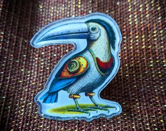 Steampunk Myr Toucan Pin