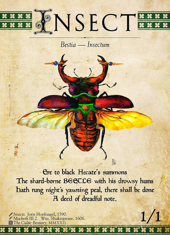 MTG Bestiary: G Insect Token (vanilla) - Etsy