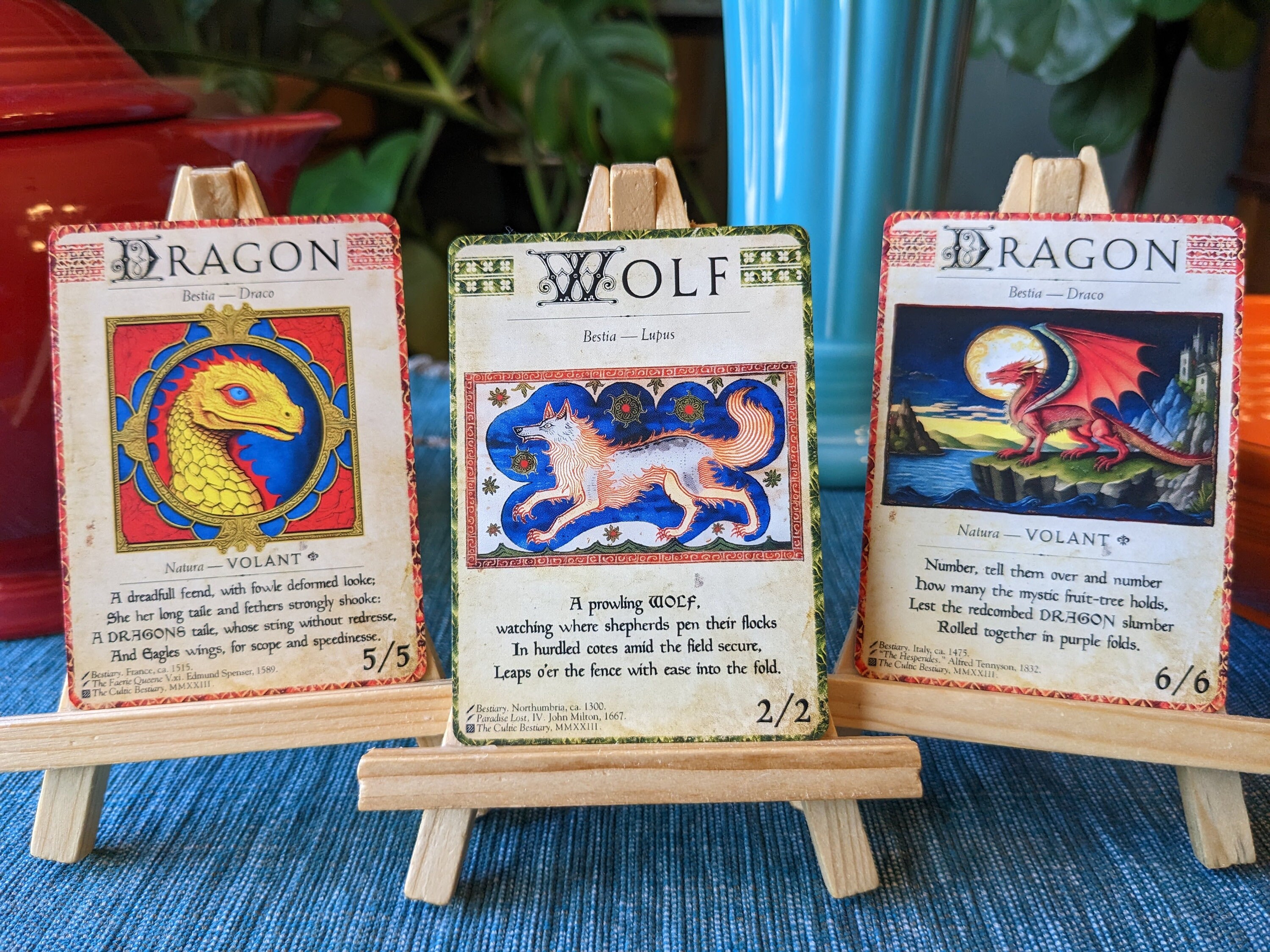 MTG Bestiary: G Wolf Token (astral Variant) - Etsy