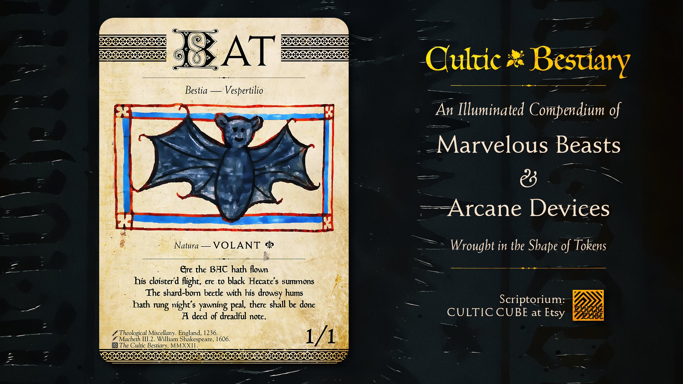 MTG Bestiary: Bat Token - Etsy