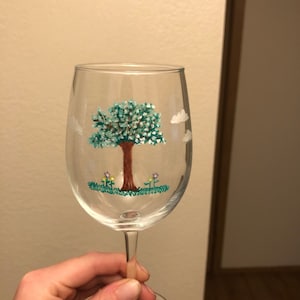 Hand-painted Wine Glass