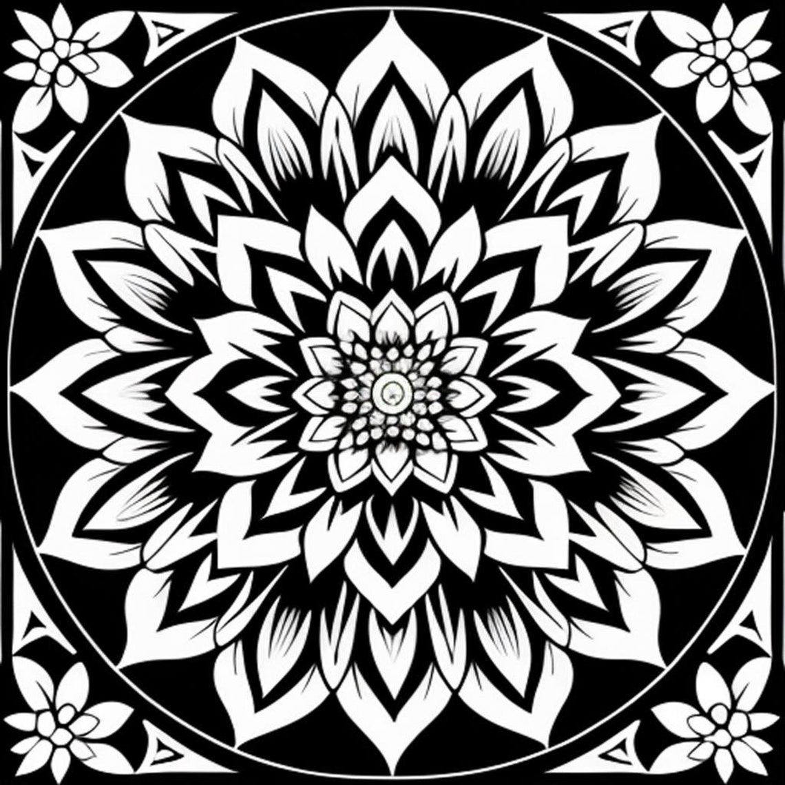 Digital Mandala Coloring Pages - Etsy