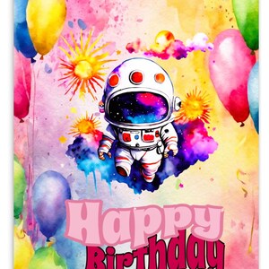 Biglietto di auguri per bambini: "Piccolo astronauta"