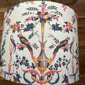 Hand made lampshade toile de jouy