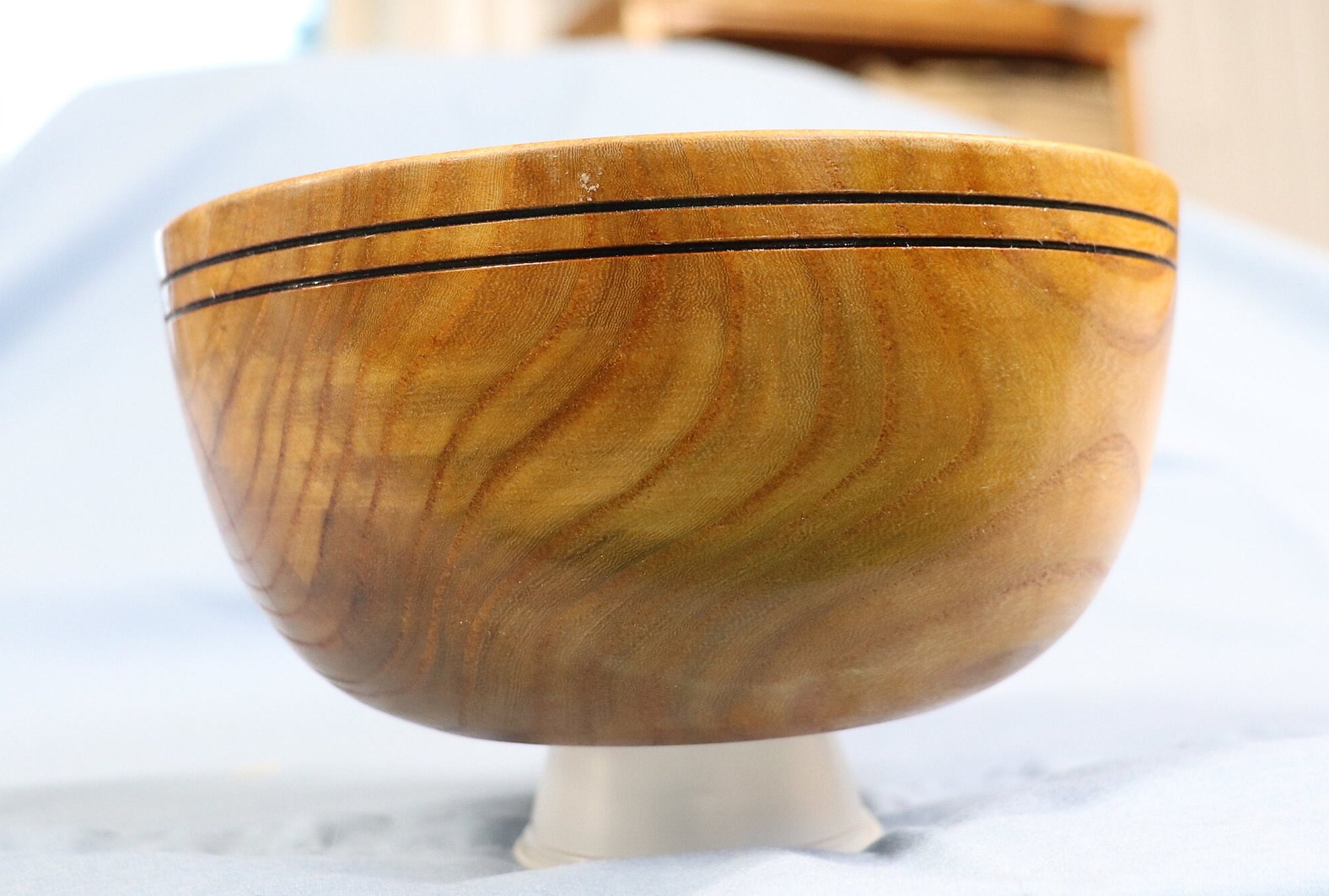 Mulberry Wood Bowl With Dark Orange Shellac - Etsy